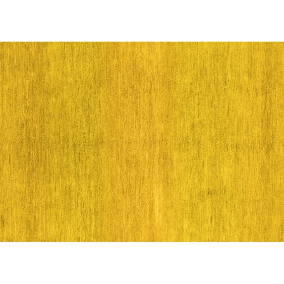 Ahgly Company Indoor Rectangle Abstract Yellow Modern Area Rugs, 8' x 10'