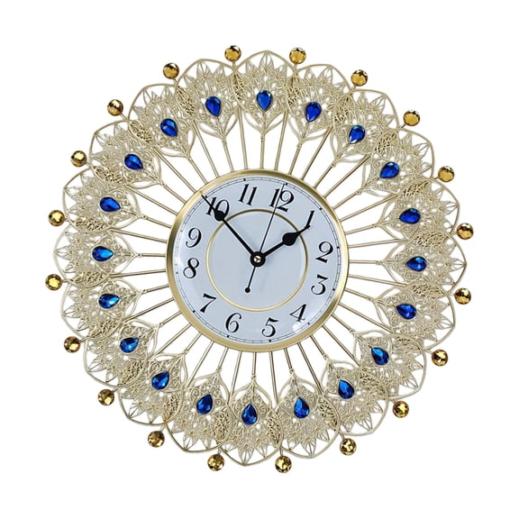 CEORPER Large Modern Wall Clocks for Living Room Decors None Ticking Battery Operated