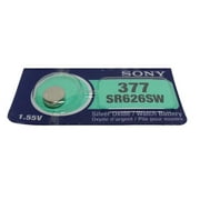 SONY 377 SR626SW Silver Oxide Watch Battery 1.55V 29 mAh Low Drain SR626SW 1pc (Each)