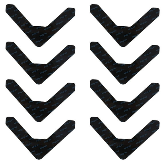 Milisten Rug Sticker Black Rubber 8Pcs 4.91X4.91X0.04In