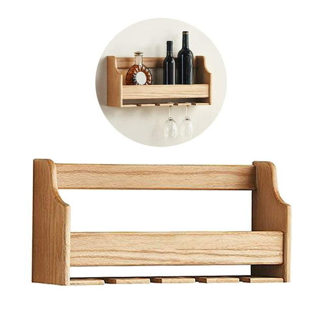Estante de pared para vino Macarena botellero de madera montado en la pared
