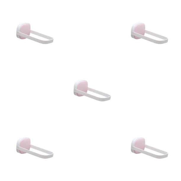 Perchero para ropa Naiovety organizador de almacenamiento plegable montado en la pared rosa y rosa blanco 5piezas