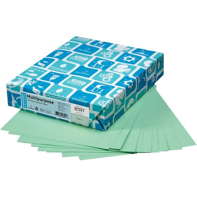 Domtar 81089 Lettermark Papier Coloré Polyvalent Format Légal - 8-1/2 x 14 Vert (Lot de 500)