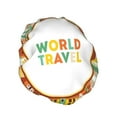 thumbnail image 2 of Easygdp World Travel3 Shower Caps for Women, Double Waterproof Layers Shower Cap, Quick Drying Bath Hair Cap Reusable, 2 of 9
