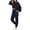 Navy, variant on FreshPretty Women 2 Piece Outfits Long Sleeve Crop Top Pullover Drawstring Pant Jogger Set Casual Sweatsuits Tracksuit Pockets