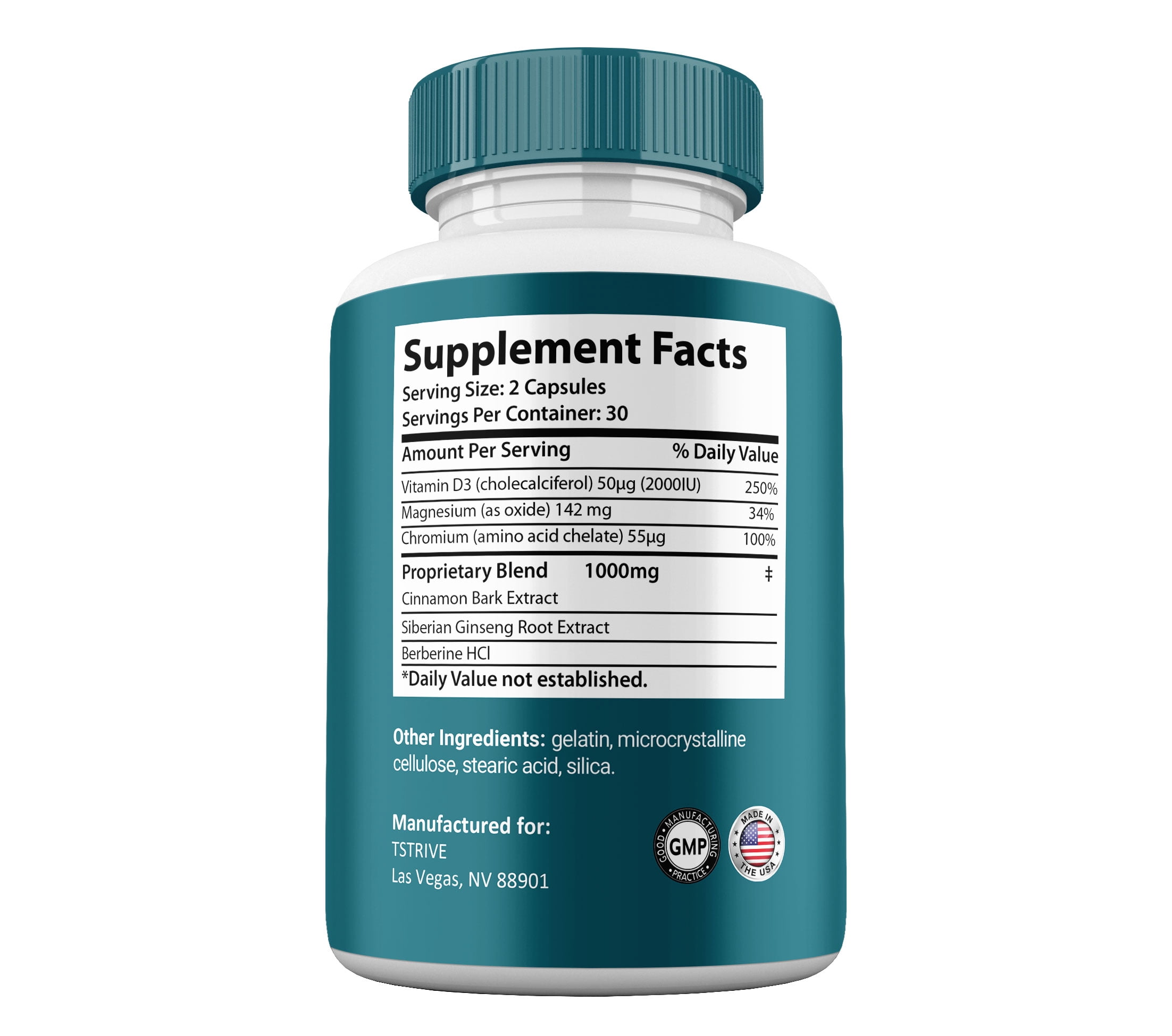 TStrive Capsules, Advanced Formula, T Strive Supplement All Natural Formula, Maximum Strength (3 Pack)