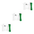 thumbnail image 1 of Inteprter Juego de 8 unids/set de cuchara y tenedor de alta calidad, juego de pajita de palillos de acero inoxidable, juego de vajilla portátil Type4 NO4, 1 of 6