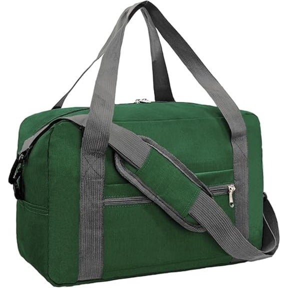 Personal Item Bag 18x14x8 in Underseat Carry-on Luggage foldable Travel Duffle Bag for Airplanes(30L, Army Green)