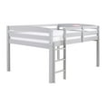 thumbnail image 3 of Camaflexi Tribeca Solid Wood Low Loft Bed Frame Full in Gray, 3 of 7