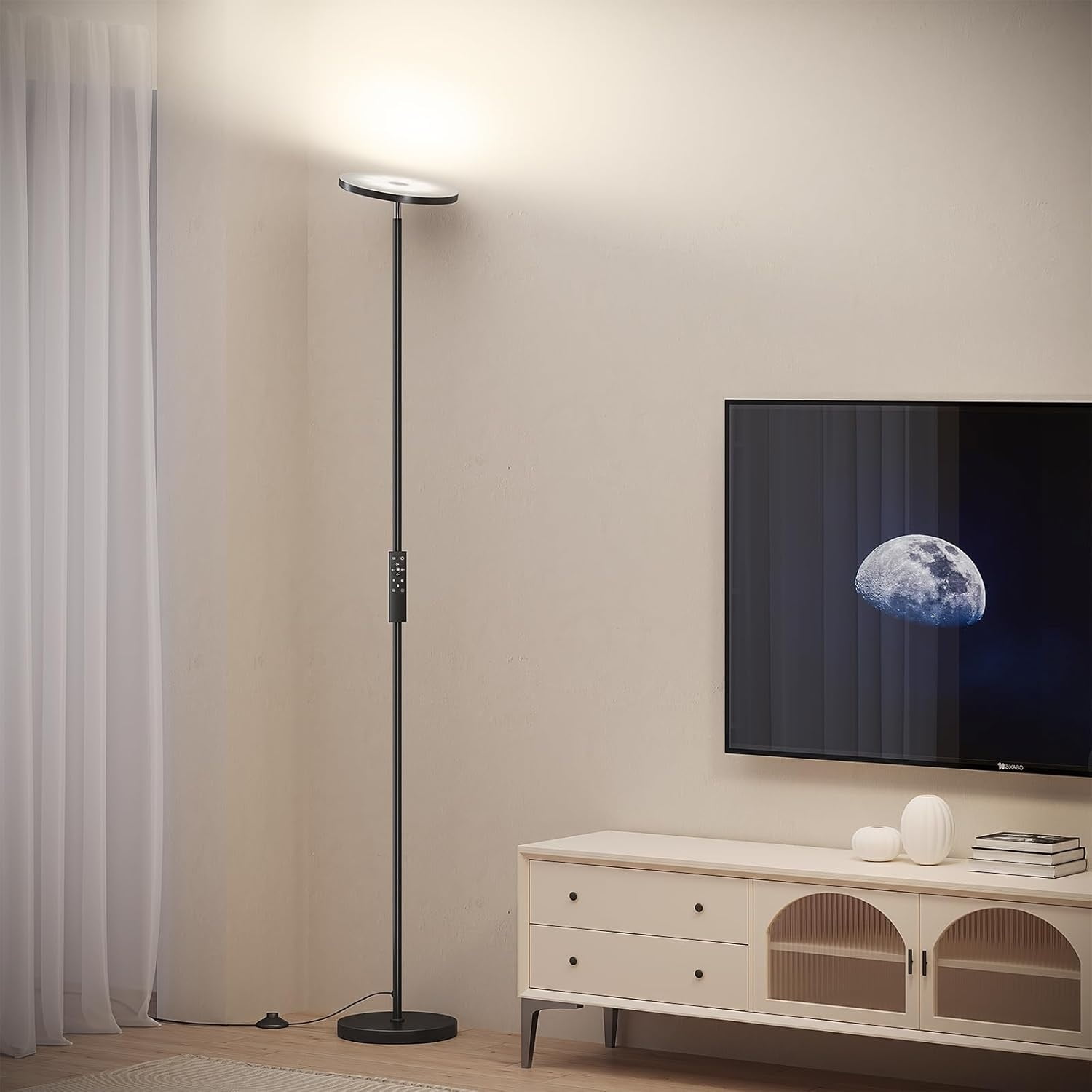 Floor Lamps for Living Room, 32W/3000LM Super Bright LED Floor Lamp with Remote Control, 69" Tall Standing Lamp with Stepless Dimmable, Modern Corner Lamp for Bedroom, Office