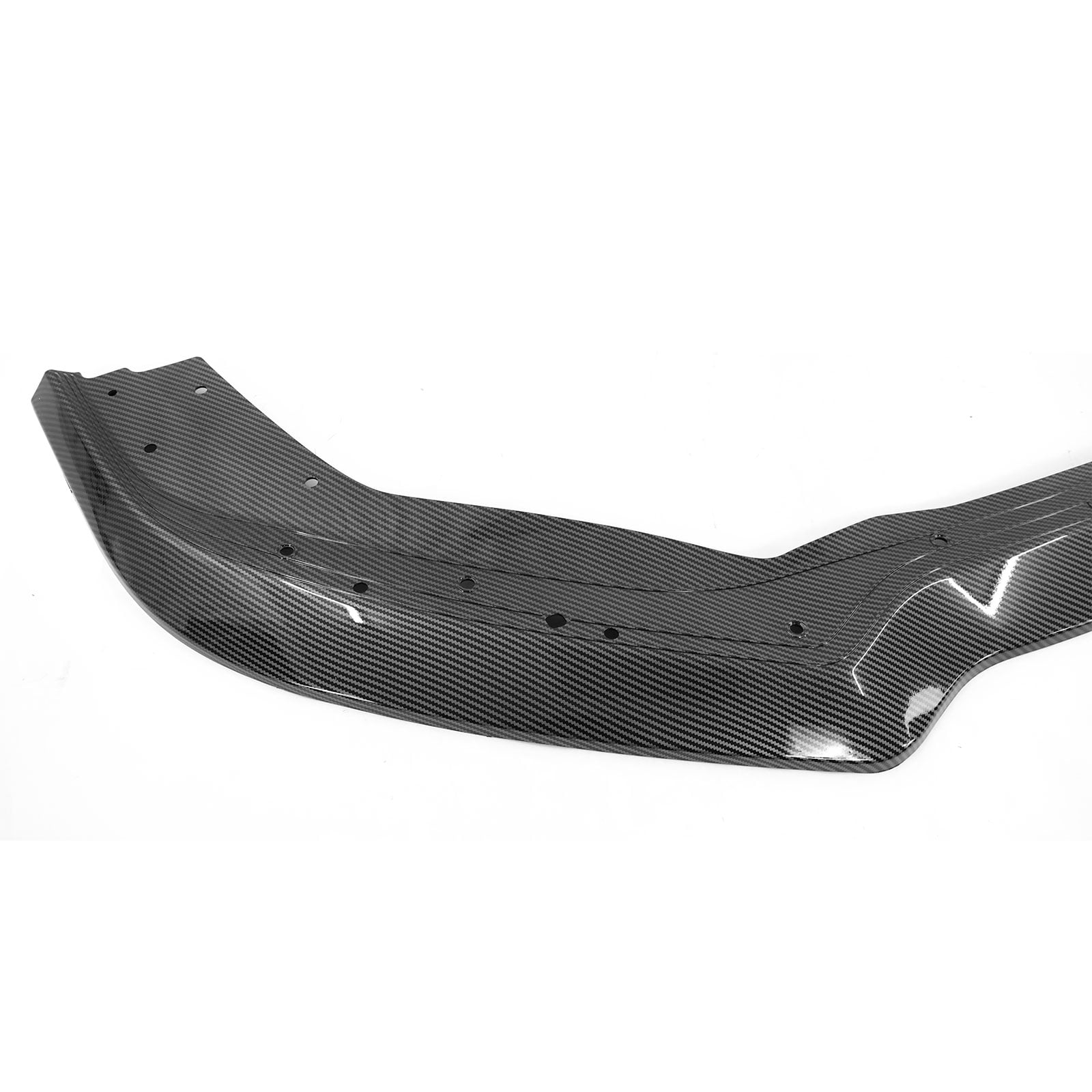 Ikon Motorsports Front Bumper Lip Compatible With 2021-2023 Ford Mustang Mach 1, Carbon Fiber Print PP Polypropylene Handling Package Style Front Lower Chin Lip Splitter Protector