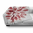 thumbnail image 3 of Floral Soft Flannel Fleece Throw Blanket, Watercolor Style Flower Buds Petals Nature Beauty Blossom Boho Flourish Print, Cozy Plush for Indoor and Outdoor Use, 50" x 60", Ruby Red, by Ambesonne, 3 of 6