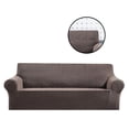 thumbnail image 3 of Stretch Sofa Slipcover Elastic Couch Cover Washable Protection Scratch-resistant Furniture Protector for Kids Pets, Brown, 3 of 9