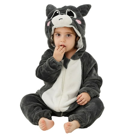 

JAKANYQ Bodysuits Toddler Boys Girls Long Sleeve Cartoon Jumpsuit Children s Clothing Cozy Warm