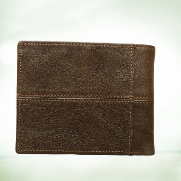 KONTONTY 1Pcs Key Wallet for Men in Coffee Leather with and Zipper