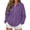 Purple, variant on Horkkom Zip Up Sweatshirts for Women Solid Color Lightweight Sweatshirts Casual Basic Jackets with Pockets M