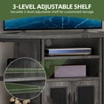 thumbnail image 6 of Uforic Corner TV Stand for TVs up to 55", Farmhouse Entertainment Center with Power Outlet, Gray, 6 of 9