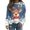 Blue, variant on Womens Christmas Cozy Sweatshirt Smooth Long Sleeve Lightweight Build Printed Great for Family Gatherings and Christmas Parties with a Relaxed Feel
