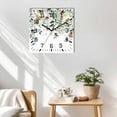 thumbnail image 3 of Eucalyptus Leaves Wooden Wall Clock Silent Non Ticking, White Daisy Spring Floral Summer Botancial Square Wall Clocks Battery Operated, Decor Clock for Home Office, Living Room, Kitchen, 10 Inch, 3 of 9