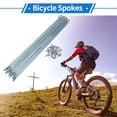 thumbnail image 2 of Unique Bargains 1 Set Bicycle Spokes 12G Bike Wheel Spokes Universal Carbon Steel Galvanized Nipple Silver Tone-257mm, 2 of 7