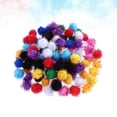 thumbnail image 2 of EeaseMX Paquete de 200 pompones de 3 cm de colores para Navidad, hechos a mano, con purpurina, de peluche, accesorios para manualidades (colores surtidos)., 2 of 8