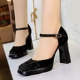thumbnail image 2 of Women's Platform Pumps High Heel 9CM Ankle Strap Fashion Wedding Party Dress Shoes, 2 of 5