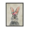 thumbnail image 2 of WFSposter Retro Bunny Rabbit Canvas Wall Art Country Animal Painting Cute Rabbit with Garland Wall Décor Home Artwork for Nursery Decor Bathroom Bedroom Kitchen Kid's Room Decoration 12x16in Framed, 2 of 8