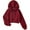 Red, variant on FINALGANG Women Versatile Sweatshirts Solid Color Long Sleeve Full Zipper Short Hoodie Navel-Baring Top With Pocket Leisure Breathable Daily Wear