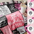 thumbnail image 5 of Birthday Gifts for Women Girls Throw Blanket, Happy Birthday Decorations for Women, Gifts for Women Birthday Unique, Womens Birthday Gift Ideas for Her Friend Mom Sister Grandma Wife, 5 of 8