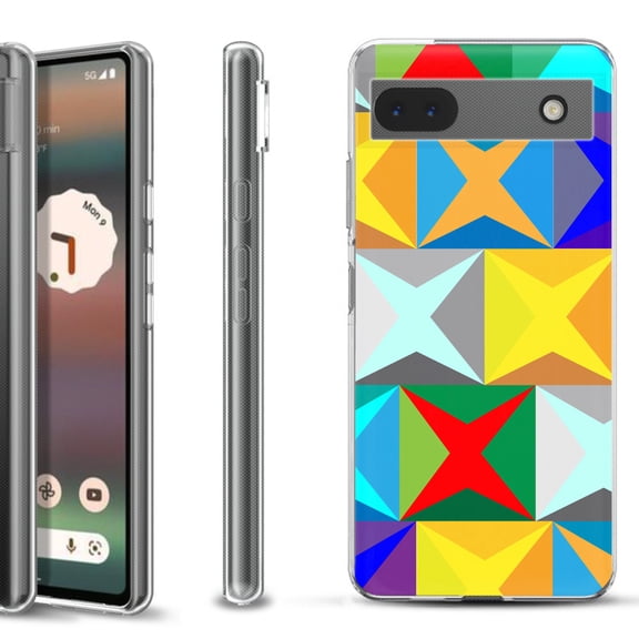 Slim-Fit Gel TPU Phone Case for Google Pixel 6a, by OneToughShield ® - Abstract Color