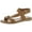 Cognac Brown Leather, variant on Franco Sarto Womens Glenni Leather Strappy Flats