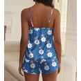 thumbnail image 5 of Ekouaer Satin Pajama Sets for Women 2 Piece Silky Cami Pj Set Soft Nightwear Lingerie Sleepwear Set, 5 of 6