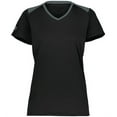 thumbnail image 2 of Holloway 223701.62U.2XL Ladies Momentum Team T-Shirt, Black & Iron - 2XL, 2 of 5