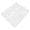 thumbnail image 1 of Miangastore 2pcs DIY Quilting Templates Cross Stitch Templates for Patchwork Embroidery Quilting Patterns Sewing Projects Transparent Plastic Templates for Cutting and Stitching, 1 of 8