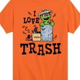 thumbnail image 3 of Sesame Street - I Love Trash - Toddler and Youth Short Sleeve Graphic T-Shirt, 3 of 5