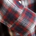 thumbnail image 6 of Men Fashion Square Print Lightweight Breathable Long Sleeve Lapel Shirt Red L, 6 of 9
