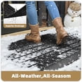 thumbnail image 6 of PABUBE Outdoor Doormat, Durable Welcome Mat, Dirt Trapper Rubber Mat and Non-Slip Low Pile Doormat for Entry Rug, Black, 19" x 30", 6 of 12