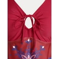 thumbnail image 3 of Rosegal Women's Plus Size & Curve Paisley Print Cinched Padded Handkerchief Modest Tankini Swimsuit, 3 of 5