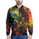 thumbnail image 4 of Chaqueta con cremallera y estampado de universo colorido para hombre, abrigo con estampado 3D de galaxia y espacio, chaquetas casuales holgadas, ropa de calle, mangas largas, 4 of 5