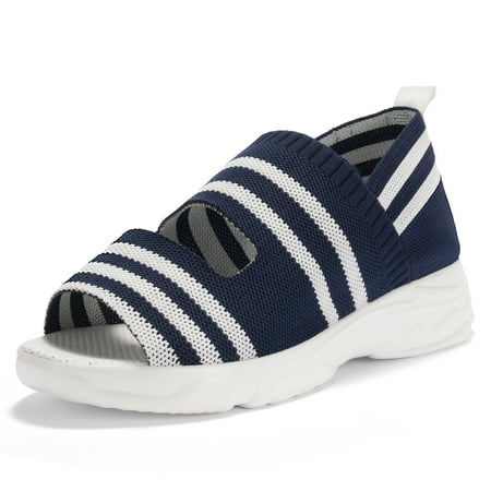 

Woobling Womens Walking Sandals Outdoor Sport Sandals Open Toe Comfort Summer Beach Shoes Size 11 Blue