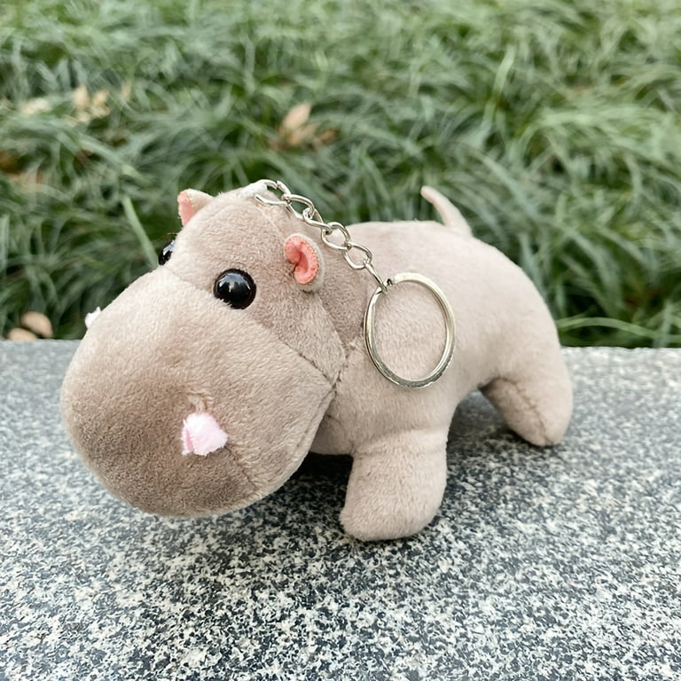 Plush hippo cheap keychain