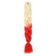 thumbnail image 1 of Zhuge Extensiones de cabello trenzado para mujeres, 6 paquetes de 100 g/paquete, 24 pulgadas, de rubio a rojo, 1 of 2