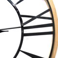 thumbnail image 4 of Round Metal  Wood Frame Columbus  Wall Clock, 4 of 5