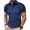 Sapphire blue, variant on IDOPIP Men's Color Block Polo Shirts Classic Button Basic Short Sleeve Shirt Golf Stylish Tops