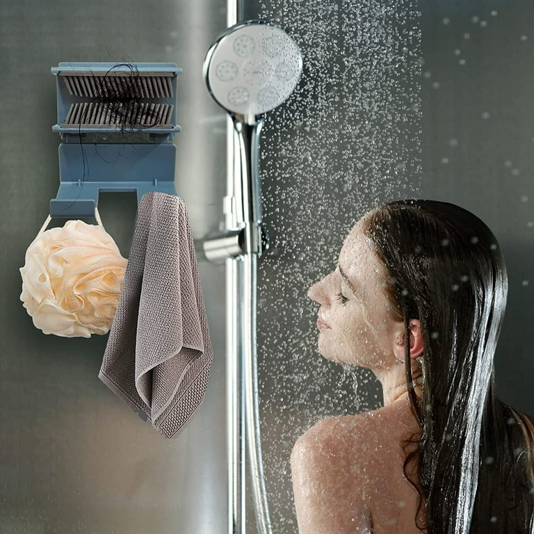 Updated Hair Catcher, Shower Hair Drain Catcher Bathroom Gadgets, Drain  Hair Collector Shower Wall Mounted, Snare Hair Shower Hair Holder on Wall,  Hair Trap for Shower Drain Protector 