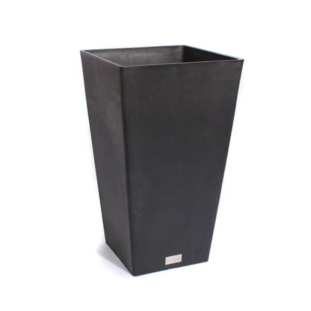 Veradek Midland Tall Square Planter, Black