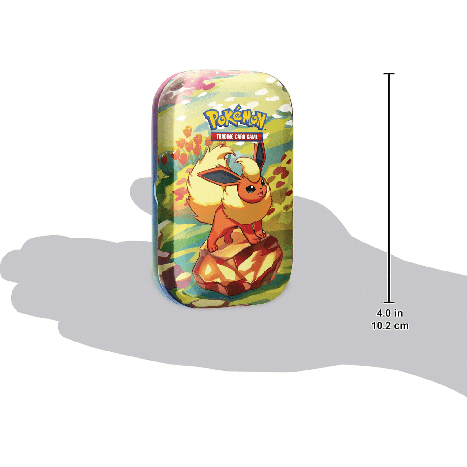 Pokemon TCG Scarlet & Violet Prismatic Evolutions Mini Tin | Flareon