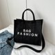 thumbnail image 4 of Bolso De Hombro Bolso Bandolera Para Mujer Bolso De Compras Grande Con Estampado De Alfabeto De Lona De Gran Capacidad, 4 of 7