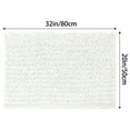 thumbnail image 6 of Unique Bargains Chenille Bathroom Rugs Non-Slip Bath Rugs Plain Washable Soft Shower Mat White 20" x 32", 6 of 6