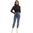 thumbnail image 6 of Women Mock Neck Long Sleeve Shirt Slim Fit Tops Base Layer Soft Lightweight Stretch Undershirts, 6 of 6